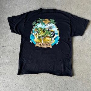 Vintage Harley davidson Florida gator graphic biker tee shirt tshirt